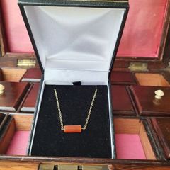 Carnelian Necklace 9ct Gold