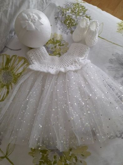 Handmade baby tutu dress set 0-3 months