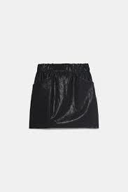 Zara Leather mini skirt with pockets Size 10