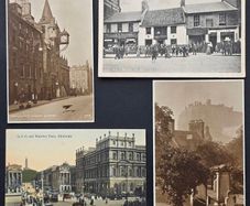 4 Vintage Scotland Postcards Edinburgh Ayr Street Scenes Tam O Shanter Job Lot c1900