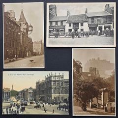 4 Vintage Scotland Postcards Edinburgh Ayr Street Scenes Tam O Shanter Job Lot c1900