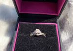 White gold diamond ring size N