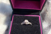 White gold diamond ring size N