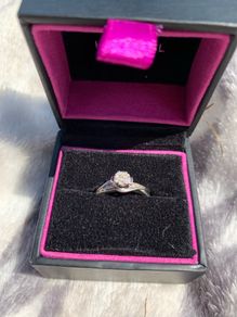 White gold diamond ring size N