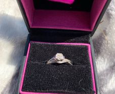 White gold diamond ring size N