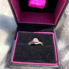 White gold diamond ring size N