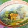 Vintage four oval wooden bubble convex dome wall painting, painting wall oval frame 6,3" x 4,3" 50 each Image 6