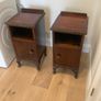 Antique Bedside Lockers - Pair - Mahogany Image 5