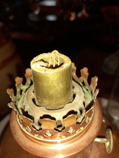 Antique Copper Oil Lamp
