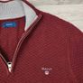 Gant Half Zip Cotton Jumper Mens Medium Image 3