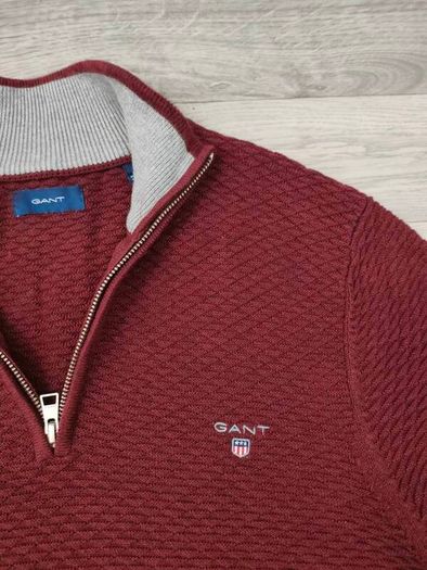 Gant Half Zip Cotton Jumper Mens Medium