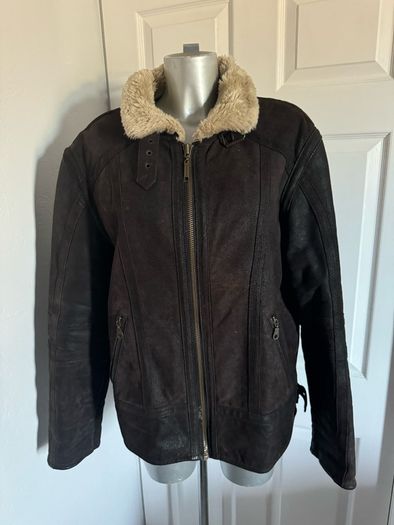 Men's River Island genuine leather winter jacket size L
