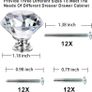 12p Crystal Knobs - Drawer Knobs Dresser Knobs 30mm Glass Diamond Knobs Pull and Knobs 12p Knobs Image 4