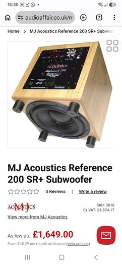 One of the very best subwoofers ever made MJ Acoustics Reference 200