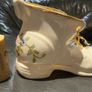 Cre Irish Porcelain Boot Flowers Vines Delicate. Irish Porcelain Image 4