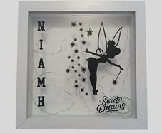 Personalised "Niamh" Box Frame with Fairy Lights