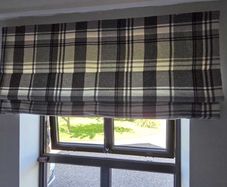Highland Check Roman Blinds - 120x160 - Grey