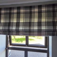 Highland Check Roman Blinds - 120x160 - Grey