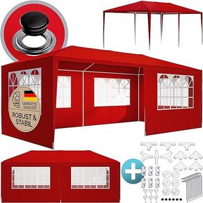 3 x 6 Gazebo  Marquee Party Tent Window Garden Tent Red   Free Delivery