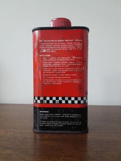 Vintage Ferodo Brake and Clutch Fluid Tin