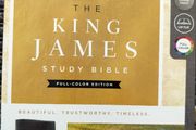Holy Bible The King James Study Bible Full Colour Edition Genuine Leather Thumb Index on3n3ss