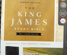 Holy Bible The King James Study Bible Full Colour Edition Genuine Leather Thumb Index on3n3ss