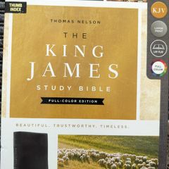 Holy Bible The King James Study Bible Full Colour Edition Genuine Leather Thumb Index on3n3ss