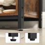 _Sideboard Cabinet with Sliding Doors, Living Room, Hallway, Kitchen, Home Office, Steel Frame, Industrial Style, Vintage Brown-Black Image 3