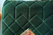 Olga Berg green velvet bag