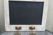 Rustic (Vintage) Chalkboard/2 Hooks
