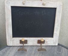 Rustic (Vintage) Chalkboard/2 Hooks