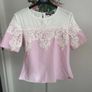 short sleeve pink & white top uk size 8 rant & rave brand Image 6