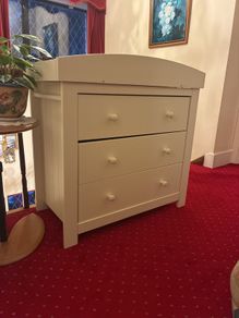 Wooden changing table with drawers