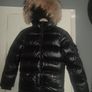 Brand New Never Worn Pyrenex Authentic Shiny Fur Girls Down Jacket Age 12 Black Image 3