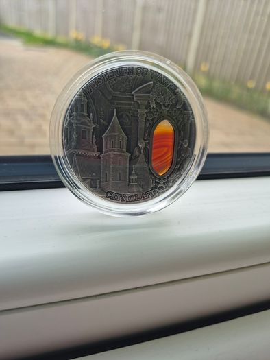 Niue 2 Dollars Mysteries of Wawel Crystal Art Agate Silver Coin 2013 Antique