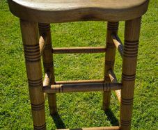 vintage farm house pine stool