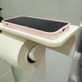 Toilet Paper Holder with Phone Shelf Image 2