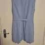 Light Blue Sleeveless Long Vest with Belt Image 2
