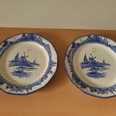 Two Royal doulton - norfolk dinner plates - windmill design