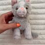 Our Generation Battat Gray Kitten Kitty Cat approx. 16 cm. Used Please see photos Image 3