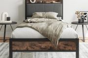 3ft Single Bed Frame with Storage Headboard