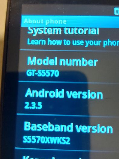Samsung Galaxy Mini, Model No. GT-S5570, in excellent working condition