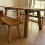 Solid Oak Dining Table Image 3