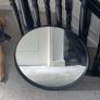 Round Black Metal Frame Mirror (50cm) Heavy Quality Image 3