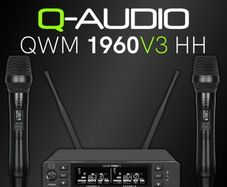 Q-Audio QWM 1960 V3 HH UHF Dual Channel True Diversity Dual Handheld Wireless Mic System