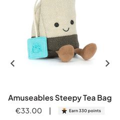 New Jellycat Steepy Tea Bag