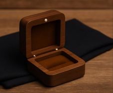 Wooden Ring Gift Box - Elegant Magnetic Closure