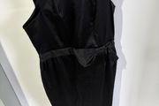 Warehouse black dress with bow