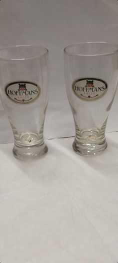 hoffman's lager x 2  half pints glasses rare item ,by cherry's brewery's waterford ,,very good condition,,buyer collects or pays postage thank you