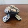 Vintage Solid Wood Hand Carved Turtle Tortoise Jewelry Trinket Box Image 2